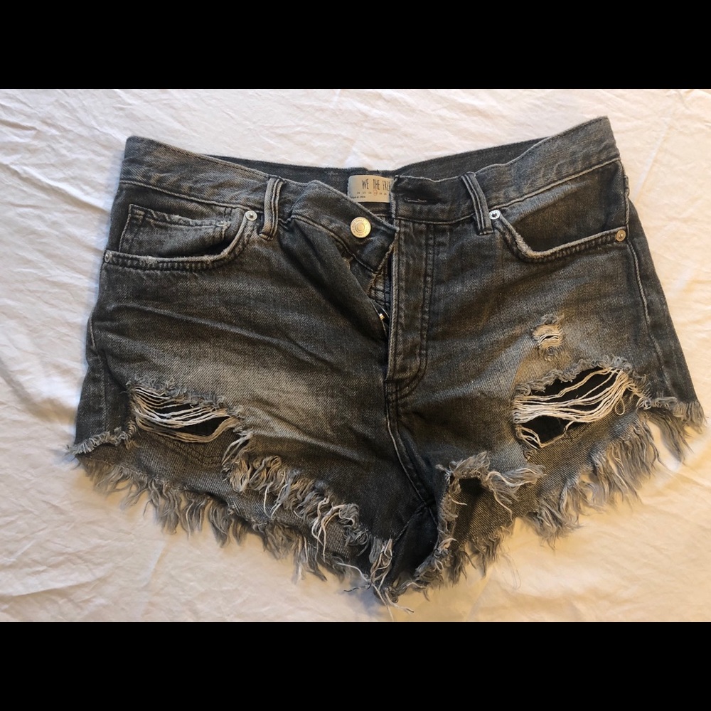 Charcoal Distressed Shorts